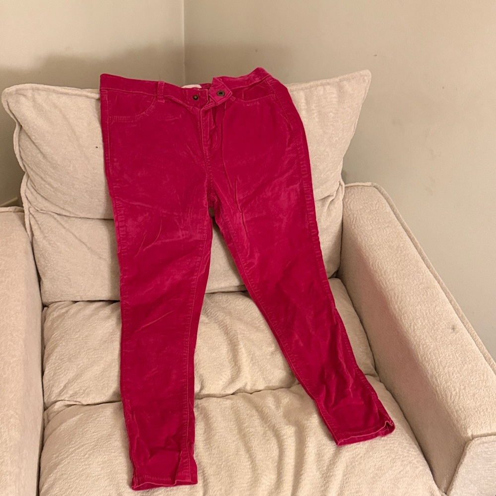 SO Kids pink velvet jeans